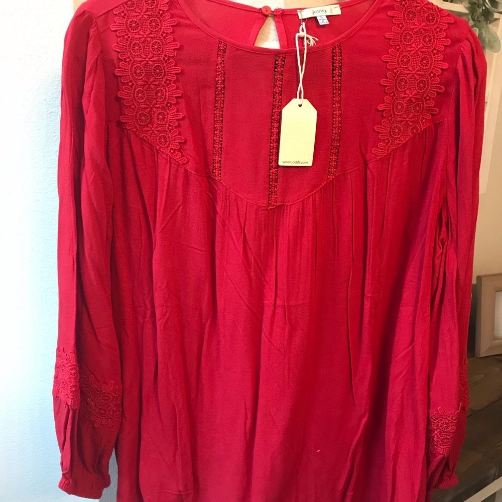 Red blouse